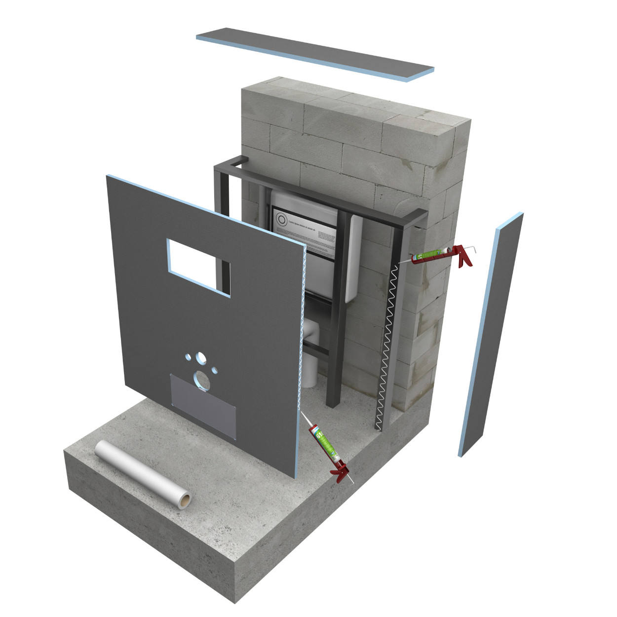 Wedi I-board Plus bouwplaat hangtoilet